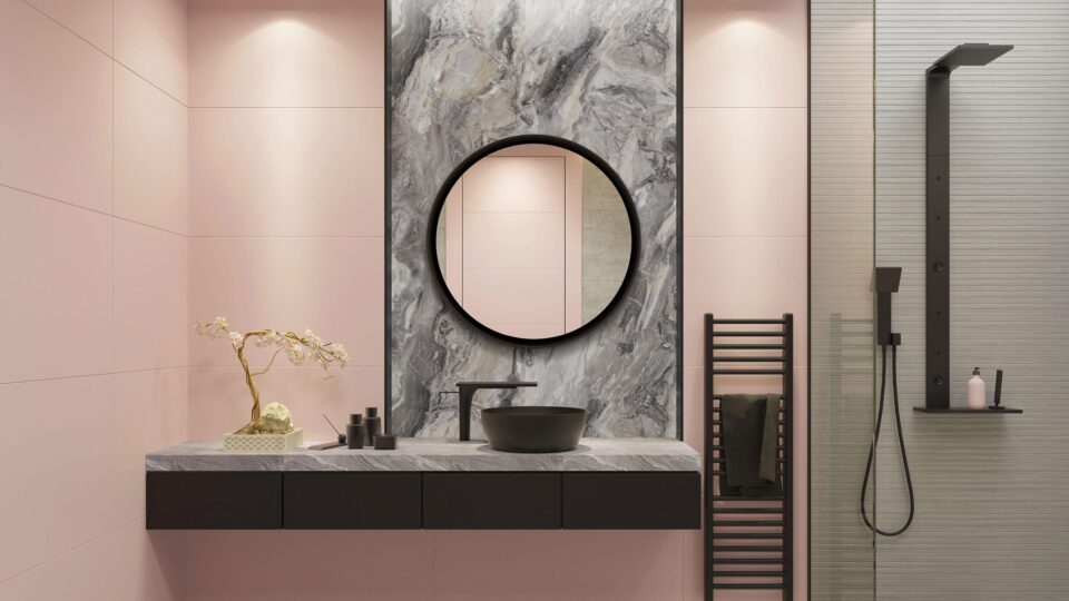 Bathroom with marble