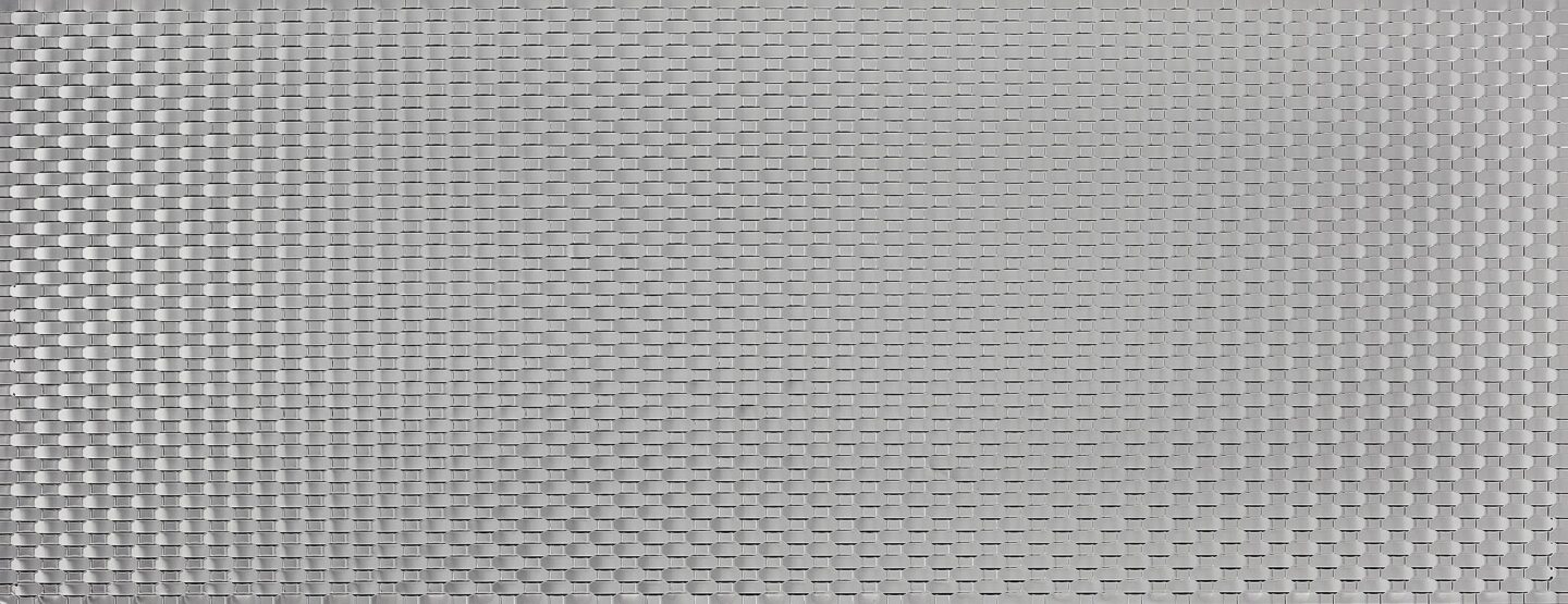 Full plate photo of a mirrored silver rattan look decorative plate