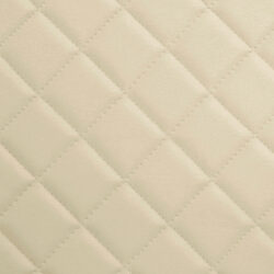 Detail beige square stitched leather look decor