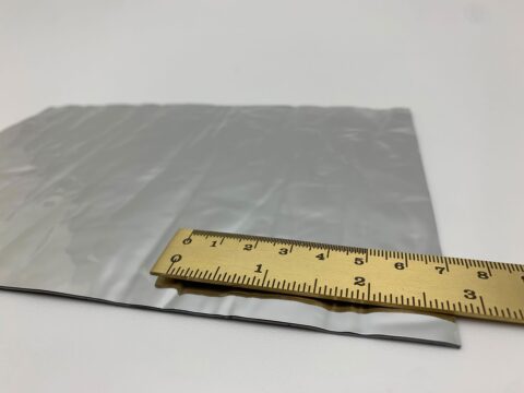 Detail photo with ruler of the decor SL CRASHED Silver