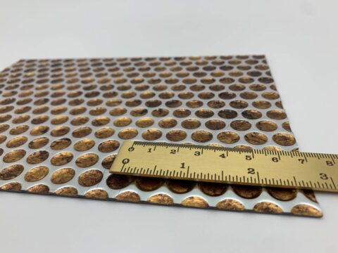 Detailed view with ruler of the decor SL RACE VINTAGE Copper/Silver