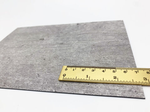 Detailaufnahme mit Lineal des Dekors DM CEMENT Light