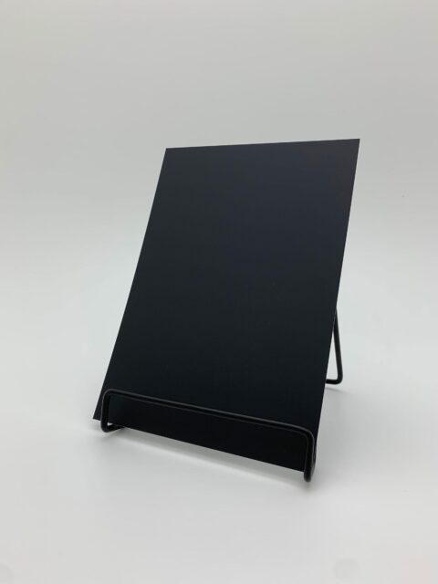 Detailed image in A5 size of the matte solid color DM Graphite Black matte