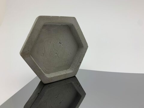 Spiegelndes Dekor - DM OPTICAL MIRROR Fashion Grey AR - mit Betonwabe