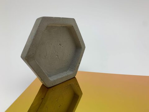 Reflective decor - DM OPTICAL MIRROR Gold AR - with concrete honeycomb