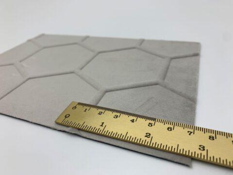 Detail photo with ruler of the decor