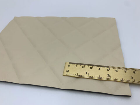 Detail photo with ruler of decor LL Rombo 40 cream matt