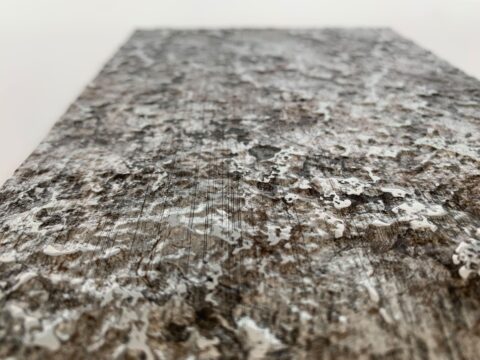 Close-up of the decor SL LAVA VINTAGE Silver