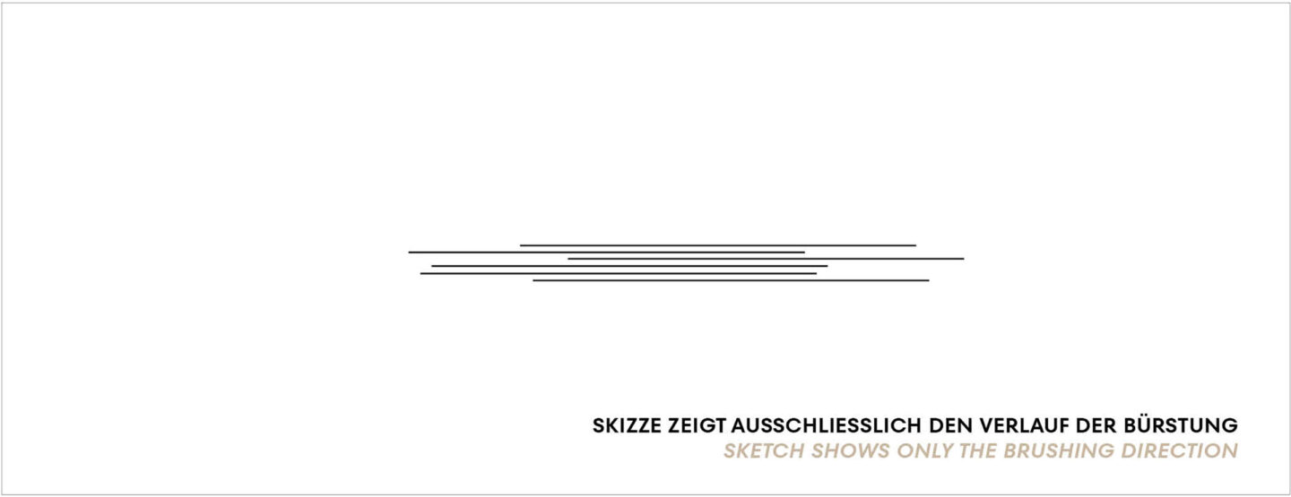 sketch shows only the brushing direction