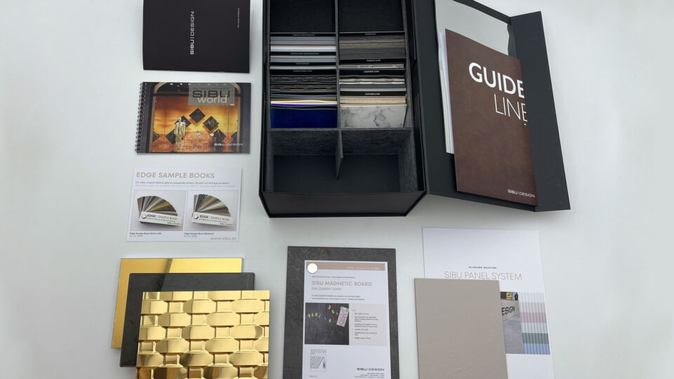 Inhalte der SIBU BOX 2024 nebeneinander aufgereiht