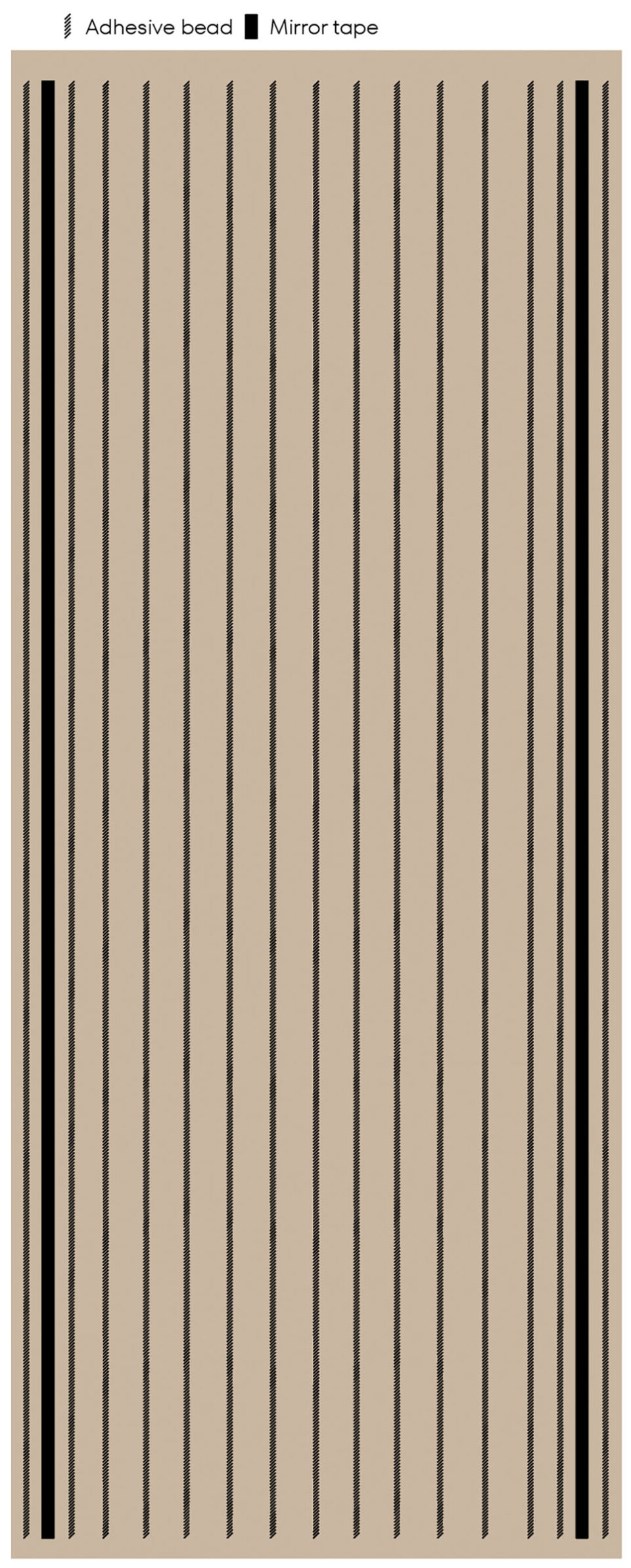 Graphic adhesive beads on panel english version