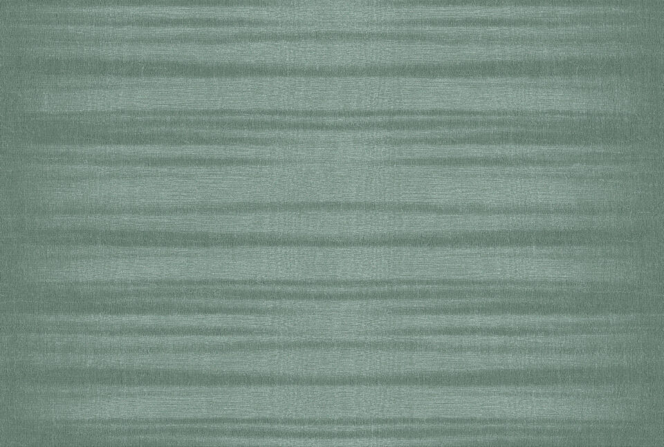 Nahaufnahme Tapetenstruktur, feine Rillen in Eukakyptusgrün