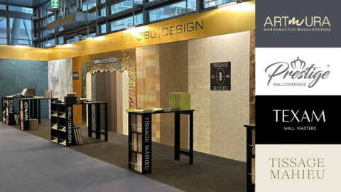 Vorschaubild Wandbeläge mit Markenlogos der Marken Artmura, Prestige Wallcoverings, Texam, Tissage Mahieu