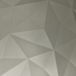 A close-up of a design panel, featuring a diamond-like structure. The color is steel-colored, and the surface is brushed.