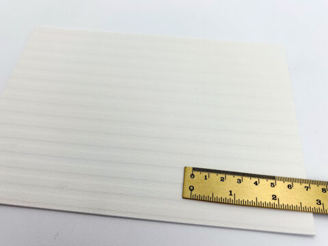 Detailed shot with ruler of the design panel LL BRIDGE White