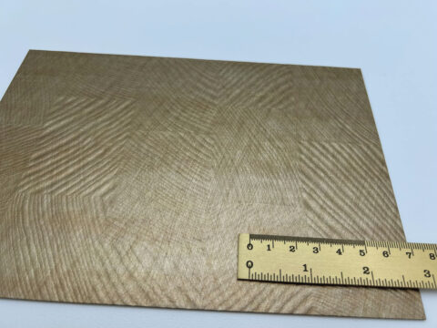 Detailed shot with ruler of the design panel LL GRAIN METALLIC USED Sand