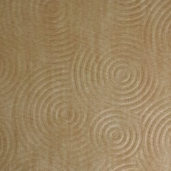 Detailed shot of a sandy-metallic design panel, the structure of which shows circles of different sizes that appear one after the other and contain smaller circles within themselves.