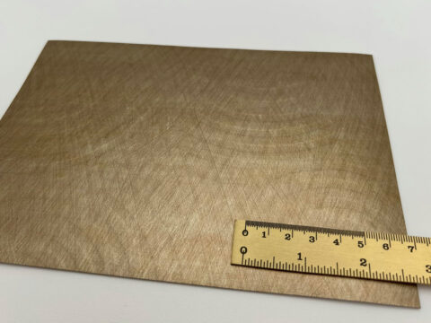 Detailed shot with ruler of the design panel LL TARGET METALLIC USED Sand