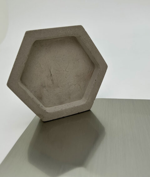 Brushed decor - SL FACET Green Steel brushed - with concrete honeycomb