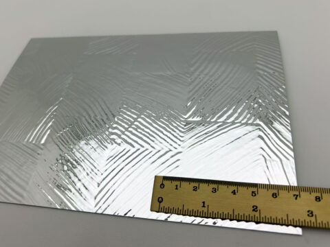 Detailed shot with ruler of the SL GRAIN Silver design panel.