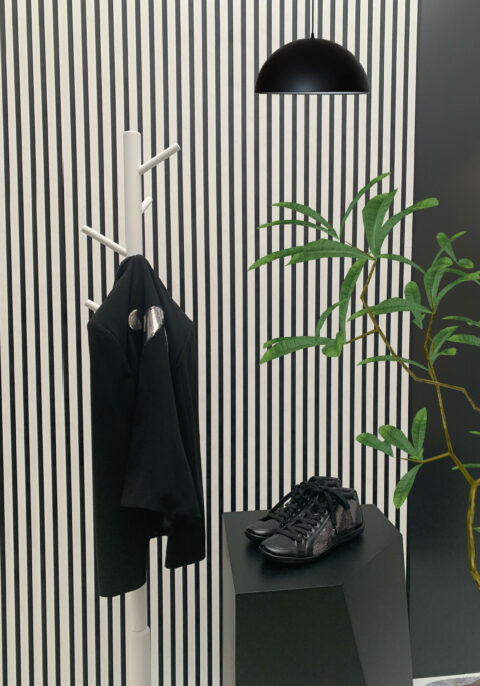 Wardrobe in black and white style