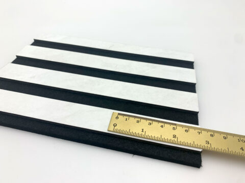 Close-up shot with ruler of the ACOUSTIC WALL PANEL AP Chalk Light